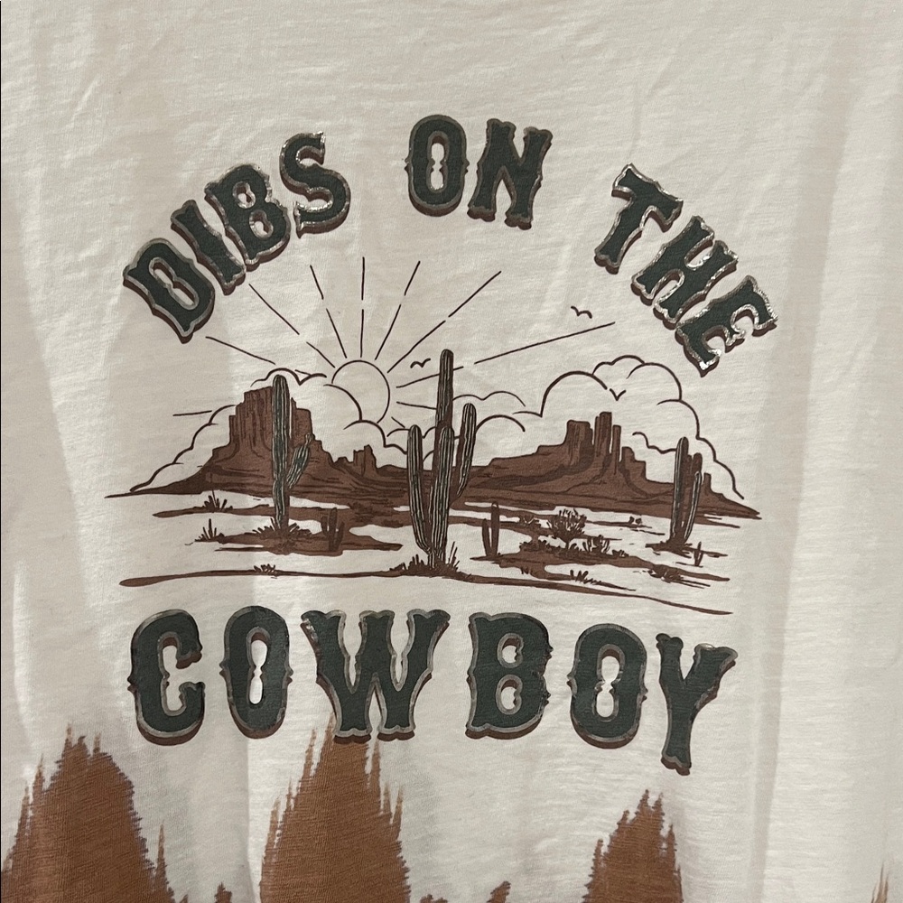 NEW Shyanne White and Brown Short Sleeve Tee